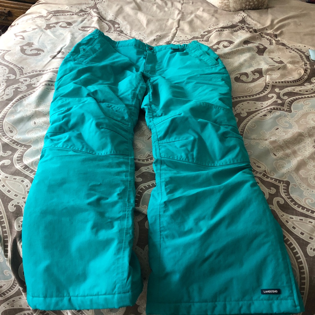 Lands' End Teal Kids Snow Pants